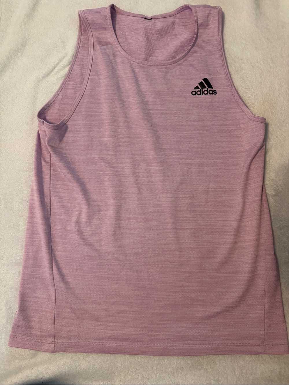 adidas Light Lavender Performance Tank with Black Logo